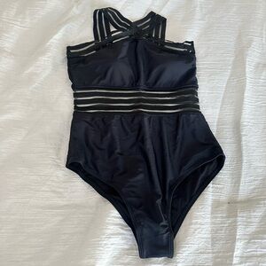 Black one piece swimsuit